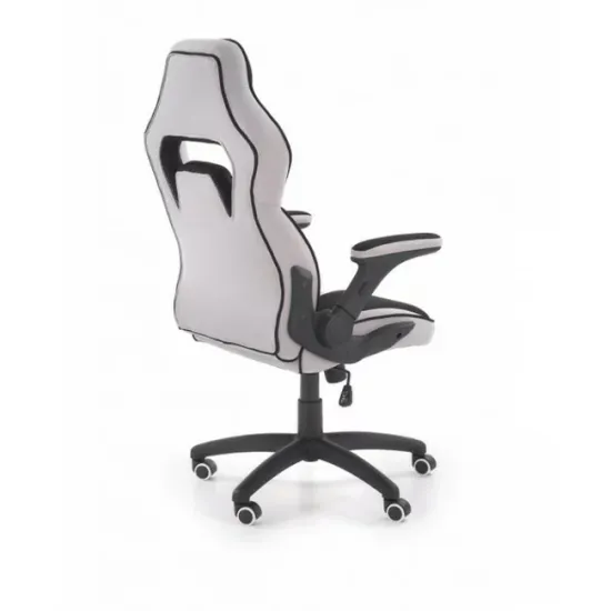 Scaun Sonic, mecanism TILT, stofă și piele ecologică, 68x70x115-124 cm, negru/gri picture - 3