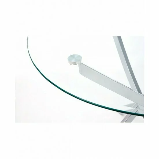 Masă Raymond rotundă, design compact, MDF laminat și oțel mat, 100x73 cm, stejar/negru picture - 5