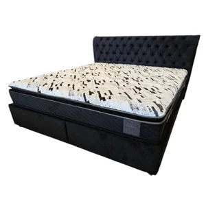 Saltea Agava Premium, arcuri pocket 7 zone confort, topper latex + spumă memory, husă velvet baby face, vatelină antialergică, fermitate medie, 160x200 cm