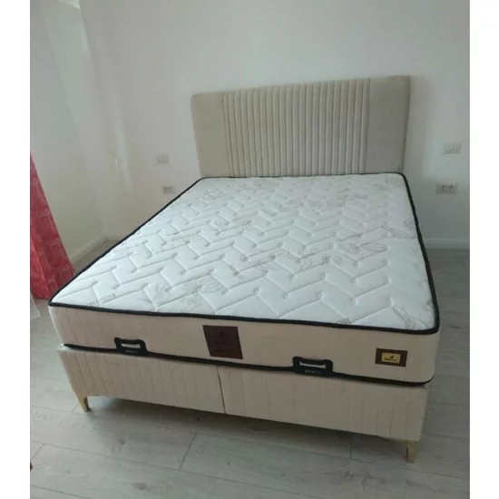 Saltea Bari, tehnologie Pocket Spring, strat bambus antibacterian, suport ortopedic, 160x200 cm, Bej picture - 4