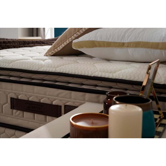 Saltea Peter, spumă densitate mare, strat memory confortabil, susținere ortopedică, 160x200 cm, Crem picture - 4