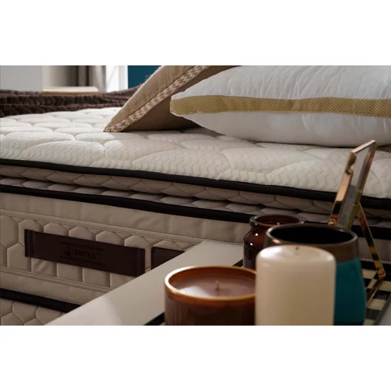 Saltea Peter, spumă densitate mare, strat memory confortabil, susținere ortopedică, 160x200 cm, Crem picture - 4