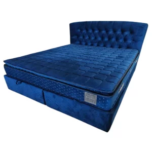 Saltea Raisa Premium, arcuri pocket 7 zone confort, spumă HR 5 cm, topper memory 5 cm, husă velvet baby face, fermitate medie, 160x200 cm