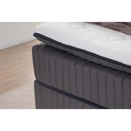 Saltea Terry, confort ortopedic, strat superior de spumă, susținere pentru coloană, 160x200 cm, Alb picture - 5