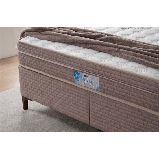 Saltea Vance, arcuri împachetate individual, confort ortopedic, husa detasabila, 160x200 cm, Alb picture - 3