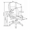 Scaun Saturn, mecanism TILT, piele ecologică perforată, 65x70x122-132 cm, alb picture - 4