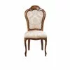 Scaun Diana 48x59x108 cm din lemn masiv cu tapițerie și spătar curbat decorativ picture - 1