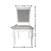 Scaun Aberden M.L., structură lemn masiv, șezut tapițat confortabil, design clasic, 48x40x96 cm, Alb picture - 2