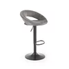 Scaun bar H102, reglabil pe înălțime, design ergonomic, tapițerie eco-piele, 78-100/53/48/62-84 cm, Negru picture - 1