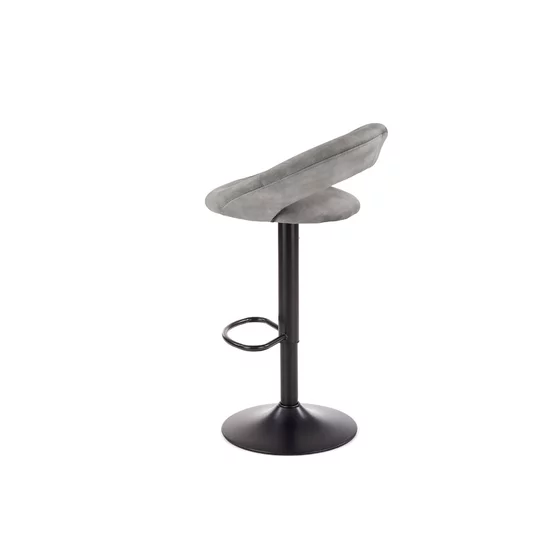 Scaun bar H102, reglabil pe înălțime, design ergonomic, tapițerie eco-piele, 78-100/53/48/62-84 cm, Negru picture - 2