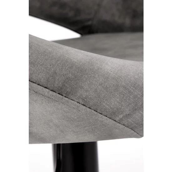 Scaun bar H102, reglabil pe înălțime, design ergonomic, tapițerie eco-piele, 78-100/53/48/62-84 cm, Negru picture - 3