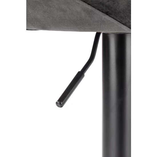 Scaun bar H102, reglabil pe înălțime, design ergonomic, tapițerie eco-piele, 78-100/53/48/62-84 cm, Negru picture - 5