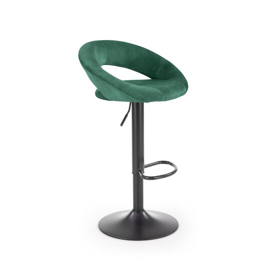 Scaun bar H102, reglabil pe înălțime, design ergonomic, tapițerie eco-piele, 78-100/53/48/62-84 cm, Negru picture - 7