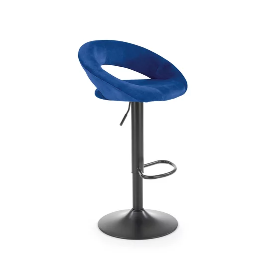 Scaun bar H102, reglabil pe înălțime, design ergonomic, tapițerie eco-piele, 78-100/53/48/62-84 cm, Negru picture - 9