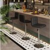 Scaun bar Joly, design minimalist, bază metalică rotativă, reglaj înălțime, eco-piele premium, Negru picture - 3
