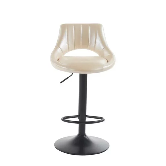 Scaun bar Lary, reglabil pe înălțime, design ergonomic, tapițerie eco-piele, 45x49x84-103 cm, Bej picture - 3