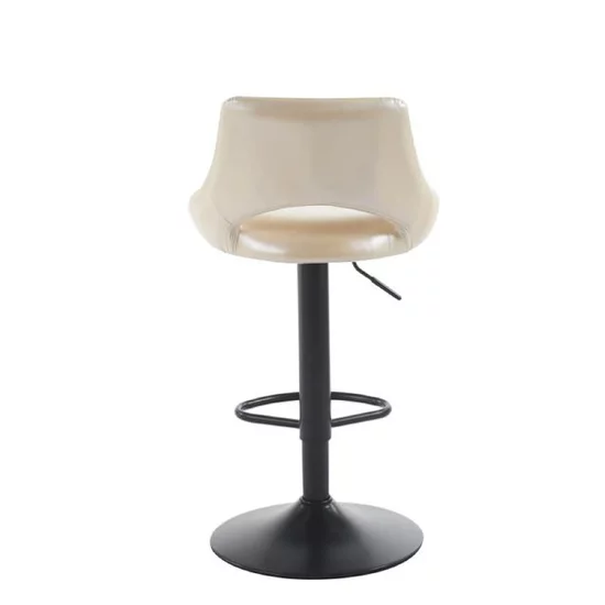 Scaun bar Lary, reglabil pe înălțime, design ergonomic, tapițerie eco-piele, 45x49x84-103 cm, Bej picture - 4