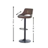 Scaun bar Lary, reglabil pe înălțime, design ergonomic, tapițerie eco-piele, 45x49x84-103 cm, Maro picture - 4