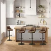 Scaun bar Lary, reglabil pe înălțime, design ergonomic, tapițerie eco-piele, 45x49x84-103 cm, Maro picture - 2