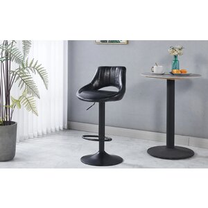 Scaun Bar LARY  45x49x84-103 h cm Negru