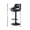 Scaun bar Lary, reglabil pe înălțime, design ergonomic, tapițerie eco-piele, 45x49x84-103 cm, Negru picture - 2