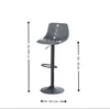 Scaun bar Polo, șezut ergonomic, bază cromată, suport picioare integrat, 93-115 cm, Gri picture - 3