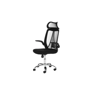 Scaun birou Xavier, ergonomic cu spătar reglabil și mânere, 66x66x121 cm, negru
