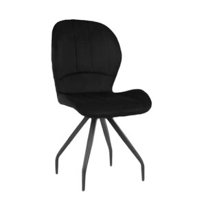 Scaun Criss 58x50x88 cm Catifea Culoare Negra