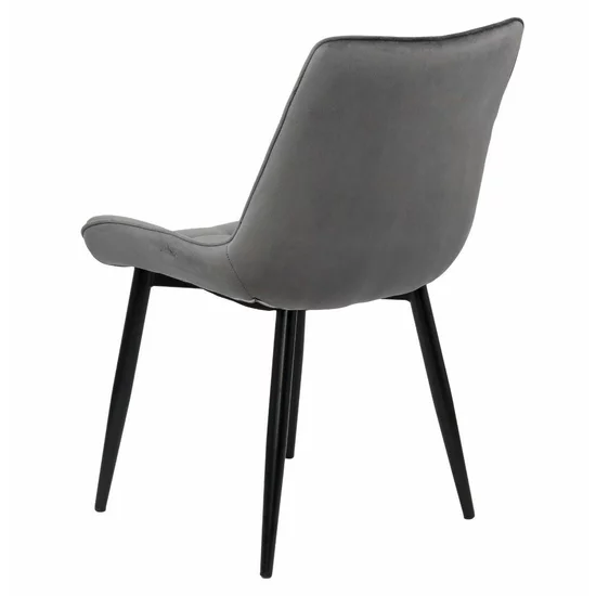 Scaun Ironny, design elegant cu tapițerie din catifea și picioare metalice, 52x43x85 cm, culori disponibile gri, bej, verde picture - 5