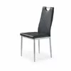 Scaun K202, cu piele ecologică și structură metalică, 44x59x97 cm, negru picture - 1