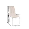 Scaun Lora, design modern, tapițerie catifea premium, picioare aluminiu, 58x42x103 cm, Bej picture - 2