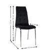 Scaun Lora, design modern, tapițerie catifea premium, picioare aluminiu, 58x42x103 cm, Negru picture - 2