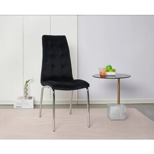 Scaun LORA 58cm x 42cm x 103cm Catifea Neagra