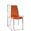 Scaun Lora, design modern, tapițerie catifea premium, picioare aluminiu, 58x42x103 cm, Portocaliu picture - 2