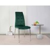 Scaun Lora, design modern, tapițerie catifea premium, picioare aluminiu, 58x42x103 cm, Verde picture - 1