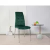 Scaun Lora, design modern, tapițerie catifea premium, picioare aluminiu, 58x42x103 cm, Verde picture - 1