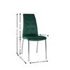 Scaun Lora, design modern, tapițerie catifea premium, picioare aluminiu, 58x42x103 cm, Verde picture - 2