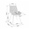 Scaun Matty, modern și ergonomic cu tapițerie din catifea și picioare metalice, 50x40x84 cm, culori disponibile gri, verde, negru, bej picture - 17