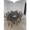 Scaun Matty, modern și ergonomic cu tapițerie din catifea și picioare metalice, 50x40x84 cm, culori disponibile gri, verde, negru, bej picture - 18