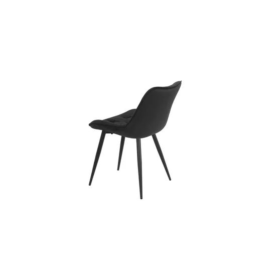 Scaun Matty, modern și ergonomic cu tapițerie din catifea și picioare metalice, 50x40x84 cm, culori disponibile gri, verde, negru, bej picture - 10