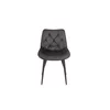 Scaun Matty, modern și ergonomic cu tapițerie din catifea și picioare metalice, 50x40x84 cm, culori disponibile gri, verde, negru, bej picture - 12