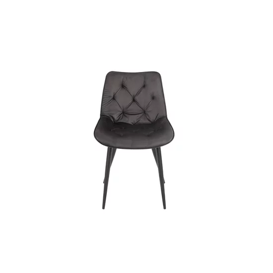 Scaun Matty, modern și ergonomic cu tapițerie din catifea și picioare metalice, 50x40x84 cm, culori disponibile gri, verde, negru, bej picture - 12