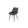 Scaun Matty, modern și ergonomic cu tapițerie din catifea și picioare metalice, 50x40x84 cm, culori disponibile gri, verde, negru, bej picture - 13