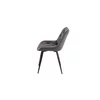 Scaun Matty, modern și ergonomic cu tapițerie din catifea și picioare metalice, 50x40x84 cm, culori disponibile gri, verde, negru, bej picture - 14