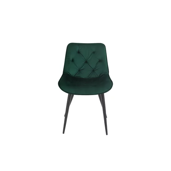 Scaun Matty, modern și ergonomic cu tapițerie din catifea și picioare metalice, 50x40x84 cm, culori disponibile gri, verde, negru, bej picture - 4