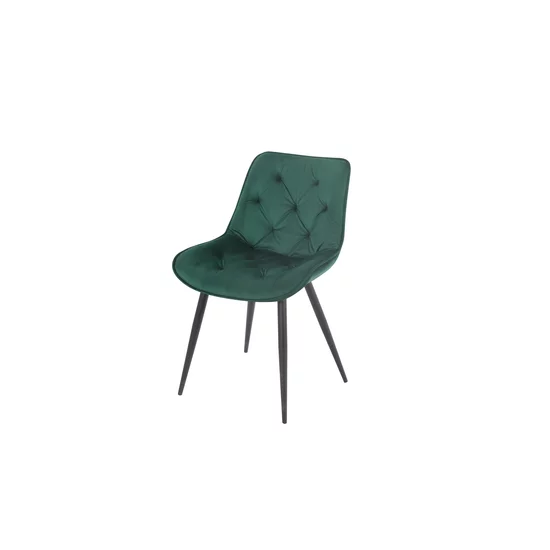 Scaun Matty, modern și ergonomic cu tapițerie din catifea și picioare metalice, 50x40x84 cm, culori disponibile gri, verde, negru, bej picture - 5