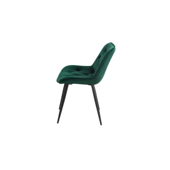 Scaun Matty, modern și ergonomic cu tapițerie din catifea și picioare metalice, 50x40x84 cm, culori disponibile gri, verde, negru, bej picture - 6