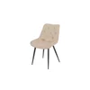 Scaun Matty, modern și ergonomic cu tapițerie din catifea și picioare metalice, 50x40x84 cm, culori disponibile gri, verde, negru, bej picture - 1