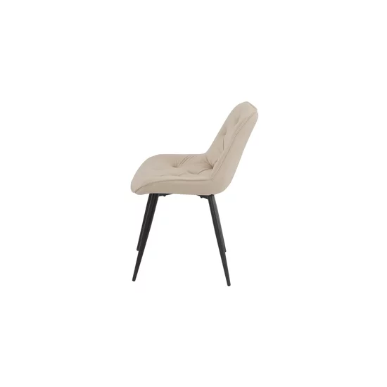 Scaun Matty, modern și ergonomic cu tapițerie din catifea și picioare metalice, 50x40x84 cm, culori disponibile gri, verde, negru, bej picture - 3