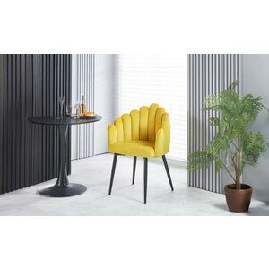 Scaun Simba tapitat 58cm x 61cm x 85cm Culoare Galben